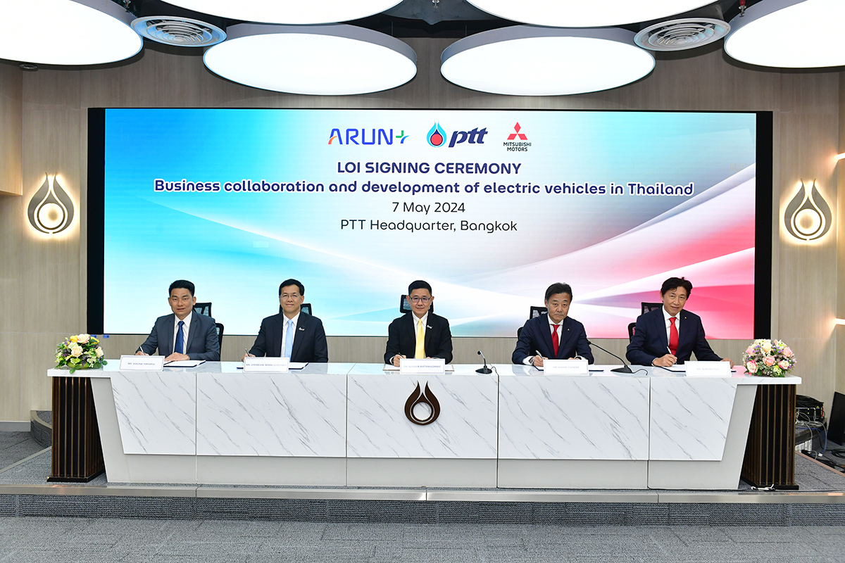 澳洲五分幸运彩开奖网 Motors 极速赛车 to Begin Study of Collaboration with PTT, along with its EV Flagship Arun Plus, in Production, Sales, Export, and Related Services of Electric Vehicles